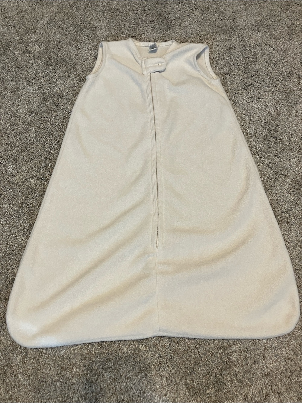 Cream Sleeveless Baby Sleep Sack - Soft Fleece